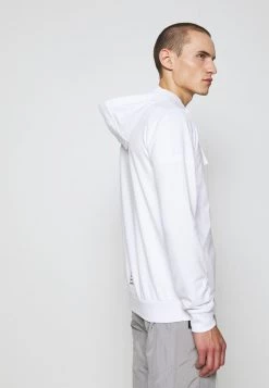 EA7 Emporio Armani Sweat à Capuche Zippé White Homme -EA7 Emporio Armani Soldes Magasin 777fd79b6a164e5c9254ec2a6ecccd09