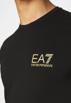 EA7 Emporio Armani Homme T Shirt Imprimé Black/gold -EA7 Emporio Armani Soldes Magasin 788f48a4b8b34e55ab9e01b17d2b9556