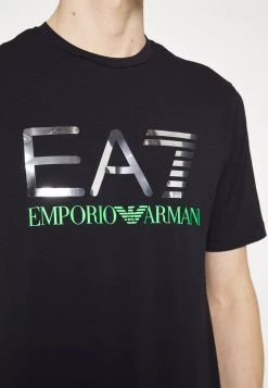 EA7 Emporio Armani Homme T Shirt Imprimé Black -EA7 Emporio Armani Soldes Magasin 789501b0ba594526bcc766f3aee45676