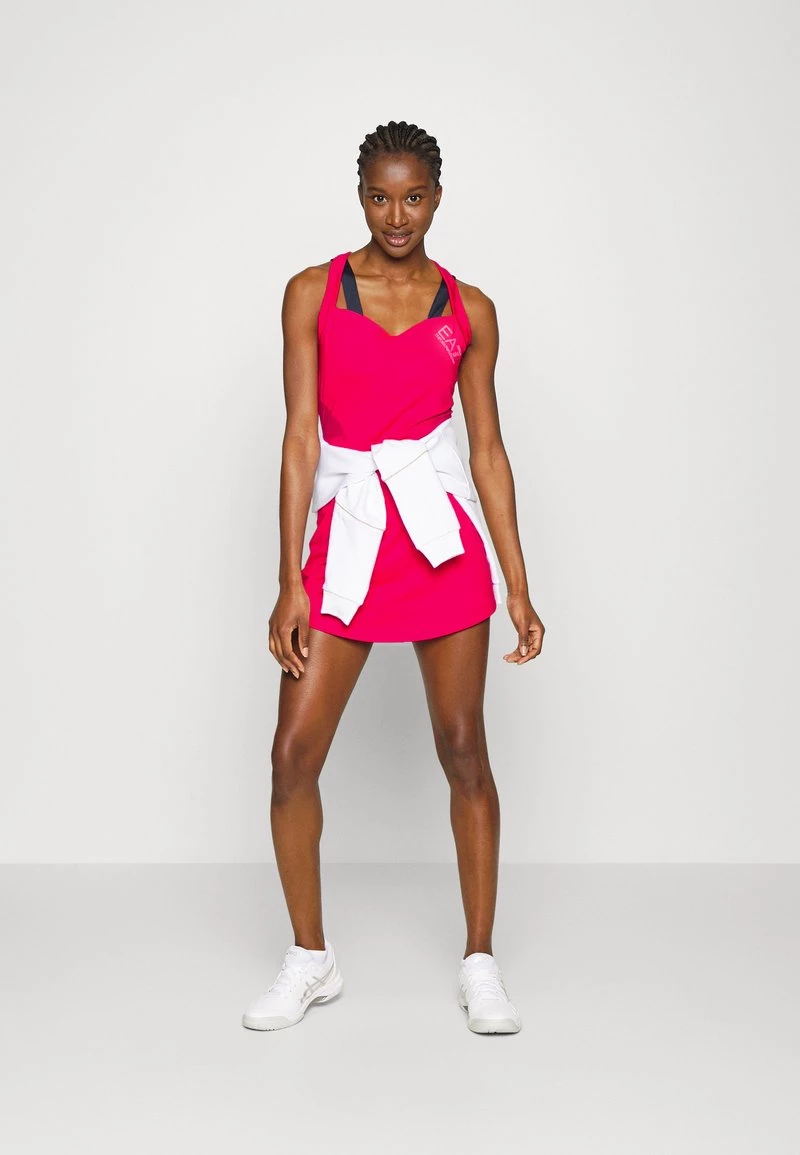 EA7 Emporio Armani Femme TENNIS PRO DRESS Robe De Sport Rosa Scuro 2 EA7 Emporio Armani Femme TENNIS PRO DRESS Robe De Sport Rosa Scuro – Image 2