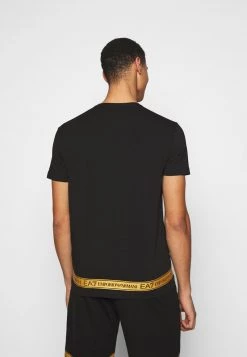 EA7 Emporio Armani Homme T Shirt Imprimé Black/gold -EA7 Emporio Armani Soldes Magasin 7978fefbdc5d4b5db7594ecadb435cad