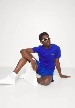 EA7 Emporio Armani Homme T Shirt Basique Royal Blue -EA7 Emporio Armani Soldes Magasin 79beb1fc15ed4353a01501777c83b045