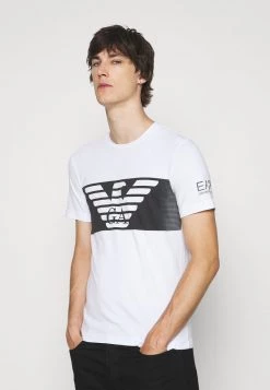 EA7 Emporio Armani T Shirt Imprimé White Homme