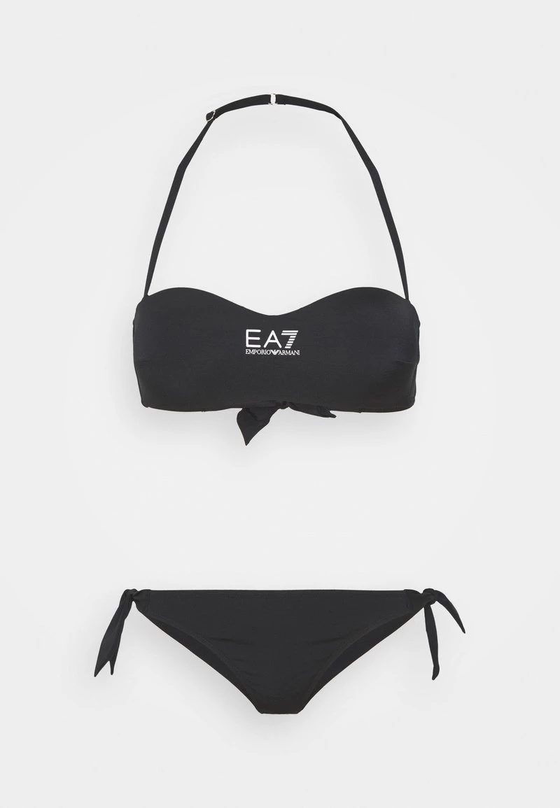 EA7 Emporio Armani SEAWORLD MAXI LOGO BAND Bikini Nero Femme 1 EA7 Emporio Armani SEAWORLD MAXI LOGO BAND Bikini Nero Femme