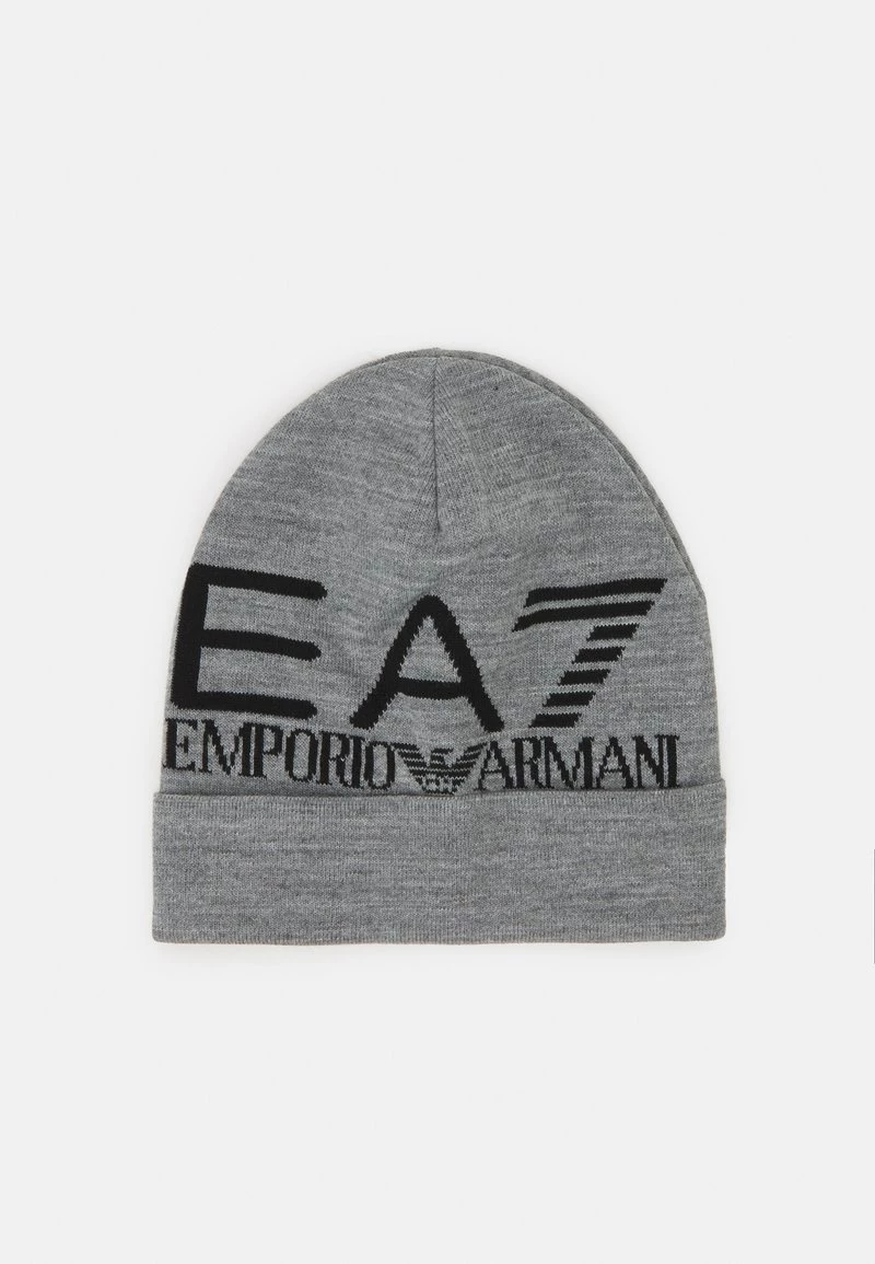 EA7 Emporio Armani UNISEX Bonnet Melange Grey 2 EA7 Emporio Armani UNISEX Bonnet Melange Grey – Image 2