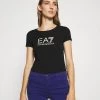 EA7 Emporio Armani Femme T Shirt Imprimé Black/light Gold