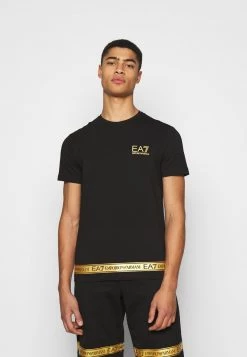 EA7 Emporio Armani Homme T Shirt Imprimé Black/gold