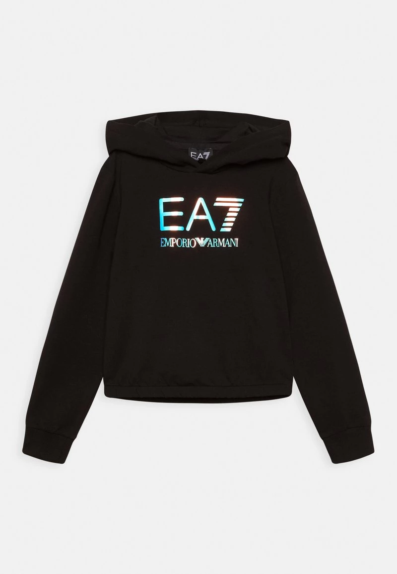 EA7 Emporio Armani Enfant TRAIN IRIDESCENT GIRL CROP Sweatshirt Black 1 EA7 Emporio Armani Enfant TRAIN IRIDESCENT GIRL CROP Sweatshirt Black
