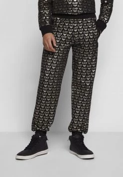 EA7 Emporio Armani PANTS MONOGRAM TAPE UNISEX Pantalon De Survêtement Black Gold -EA7 Emporio Armani Soldes Magasin 894457a10d7547cdac2b32877bc8031a