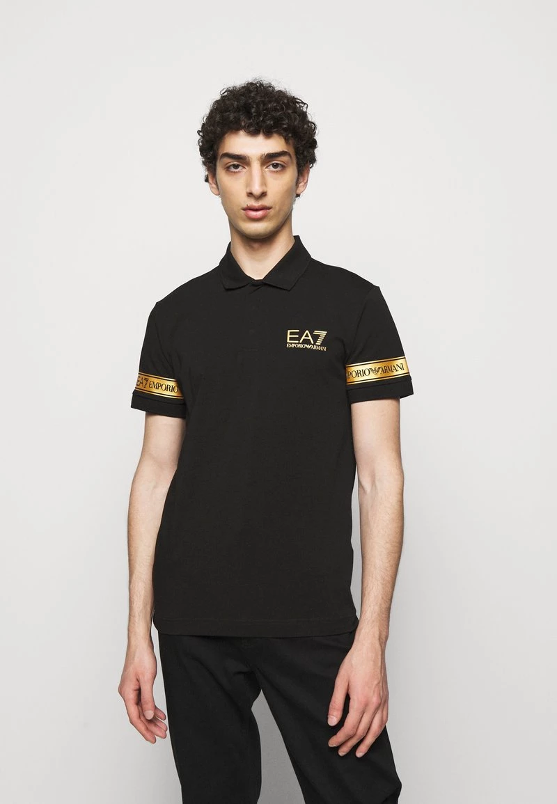 EA7 Emporio Armani Polo Black Gold Homme 1 EA7 Emporio Armani Polo Black Gold Homme