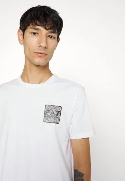 EA7 Emporio Armani T Shirt Imprimé White/silver Coloured Homme -EA7 Emporio Armani Soldes Magasin 8e97037367fe449c8b526300b3acc533