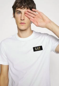 EA7 Emporio Armani T Shirt Basique White Homme -EA7 Emporio Armani Soldes Magasin 9022ac382f65485ba8c3d62c07e3627d