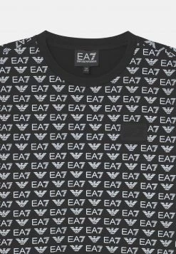 EA7 Emporio Armani MONOGRAM UNISEX Sweatshirt Fancy Black White -EA7 Emporio Armani Soldes Magasin 969788bbd9d14b76893d18f5469adee2