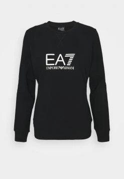 EA7 Emporio Armani Sweatshirt Black/light Gold Femme