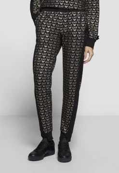 EA7 Emporio Armani PANTS ALLVOER LOGO Pantalon De Survêtement Fancy Black/gold Coloured Femme -EA7 Emporio Armani Soldes Magasin 9be2f88d0ce34cfa93dd0fed58709fa6
