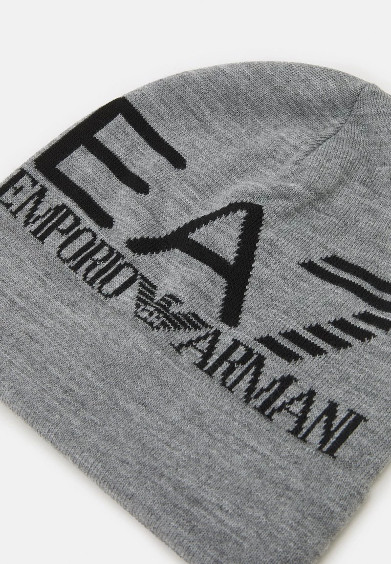 EA7 Emporio Armani UNISEX Bonnet Melange Grey 4 EA7 Emporio Armani UNISEX Bonnet Melange Grey – Image 4
