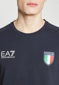 EA7 Emporio Armani Homme T Shirt Imprimé Dark Blue -EA7 Emporio Armani Soldes Magasin a22f69ec18c74f409082ee3b0a3c0b11