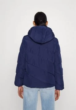 EA7 Emporio Armani Femme Veste D'hiver Blue Navy -EA7 Emporio Armani Soldes Magasin b2472df4600f49af87367df5b16fcf27