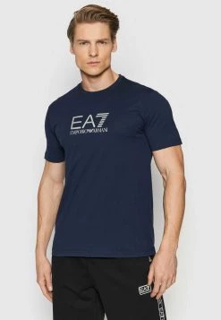 EA7 Emporio Armani LOGO LUCIDO T Shirt Imprimé Blue Homme