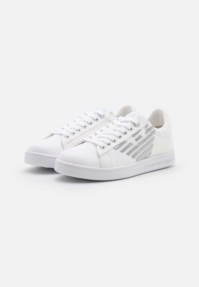 EA7 Emporio Armani UNISEX Baskets Basses White/silver 2 EA7 Emporio Armani UNISEX Baskets Basses White/silver – Image 2