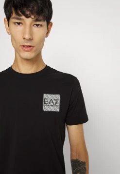 EA7 Emporio Armani Homme T Shirt Imprimé Black -EA7 Emporio Armani Soldes Magasin b2ef7a2c5d0e4a8da3d500ec762aad78