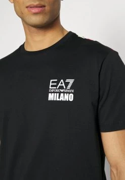 EA7 Emporio Armani Homme T Shirt Imprimé Black -EA7 Emporio Armani Soldes Magasin bbb3da4d5eac4d338030ac437fa5c51a
