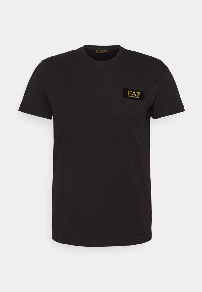 EA7 Emporio Armani Homme T Shirt Basique Black/gold Coloured 5 EA7 Emporio Armani Homme T Shirt Basique Black/gold Coloured – Image 5