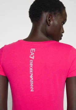 EA7 Emporio Armani Femme T Shirt Imprimé Pink -EA7 Emporio Armani Soldes Magasin be42bfabe4f1401ea4dafd0eaa7e0764