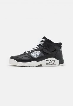 EA7 Emporio Armani NEW BASKET UNISEX Baskets Montantes Black/white