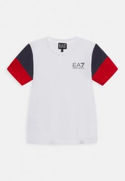 EA7 Emporio Armani T Shirt Imprimé White Enfant