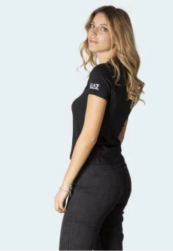 EA7 Emporio Armani T Shirt Imprimé Black Femme -EA7 Emporio Armani Soldes Magasin d548be18fe5249948c5ba392bd59d650