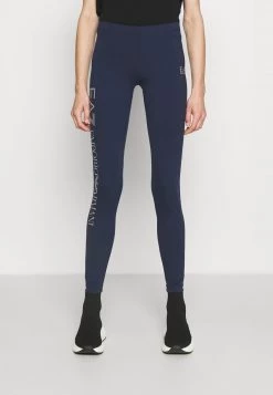 EA7 Emporio Armani Legging Navy Blue/silver Femme