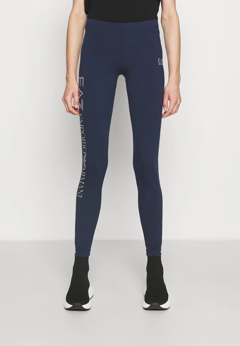 EA7 Emporio Armani Legging Navy Blue/silver Femme 1 EA7 Emporio Armani Legging Navy Blue/silver Femme