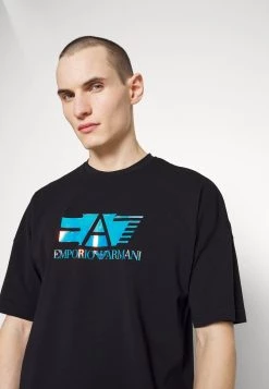 EA7 Emporio Armani T Shirt Imprimé Black Homme -EA7 Emporio Armani Soldes Magasin da4f5f3a61294e77bdbe27f919ac549b