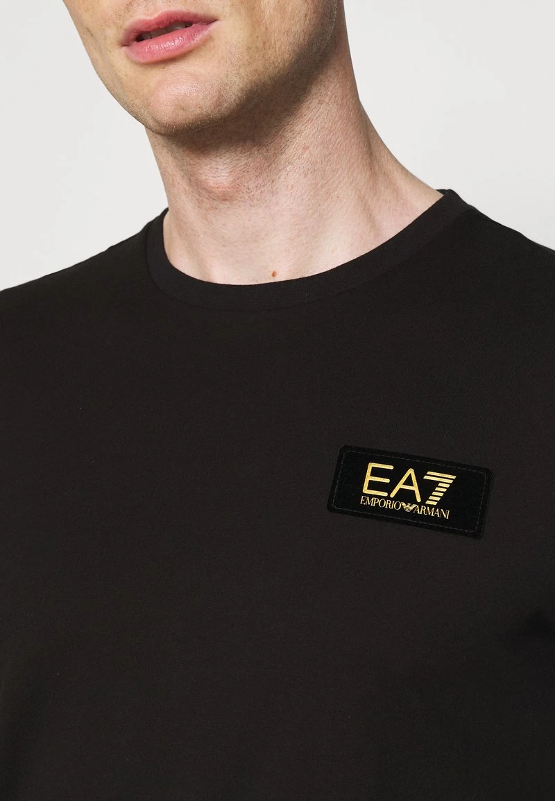 EA7 Emporio Armani Homme T Shirt Basique Black/gold Coloured 6 EA7 Emporio Armani Homme T Shirt Basique Black/gold Coloured – Image 6