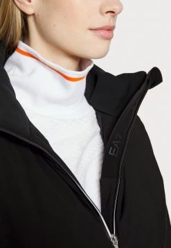 EA7 Emporio Armani Veste De Ski Black Femme -EA7 Emporio Armani Soldes Magasin ddd76d678bdc48fbb55a1b83fa61b669