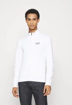 EA7 Emporio Armani Homme Sweat à Capuche Zippé White