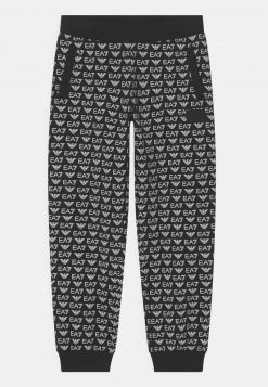 EA7 Emporio Armani PANTS MONOGRAM TAPE UNISEX Pantalon De Survêtement Fancy Black/white