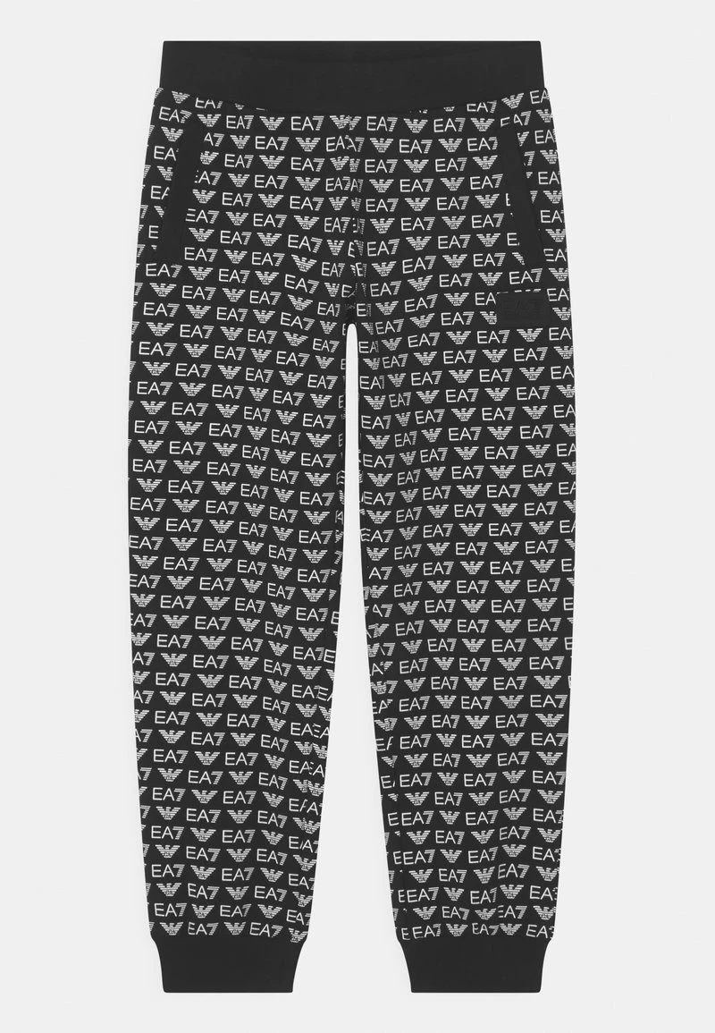 EA7 Emporio Armani PANTS MONOGRAM TAPE UNISEX Pantalon De Survêtement Fancy Black/white 1 EA7 Emporio Armani PANTS MONOGRAM TAPE UNISEX Pantalon De Survêtement Fancy Black/white