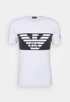 EA7 Emporio Armani T Shirt Imprimé White Homme -EA7 Emporio Armani Soldes Magasin e131deab59b44552a815a8a0e1a2fc59