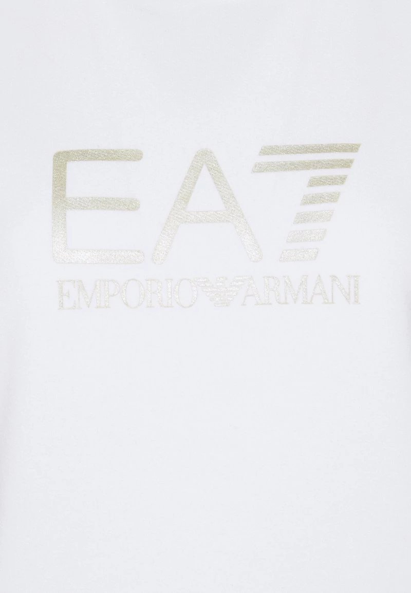 EA7 Emporio Armani Sweatshirt White/light Gold Femme 3 EA7 Emporio Armani Sweatshirt White/light Gold Femme – Image 3