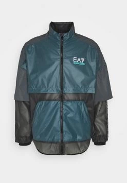 EA7 Emporio Armani Veste Légère Black/teal Homme -EA7 Emporio Armani Soldes Magasin e7691c05b187481ba11bfadee624a9d6