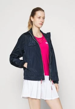 EA7 Emporio Armani Femme TENNIS CLUB JACKET Veste Coupe Vent Blu Navy -EA7 Emporio Armani Soldes Magasin e8315f520cb64a008106ae8eb272709a
