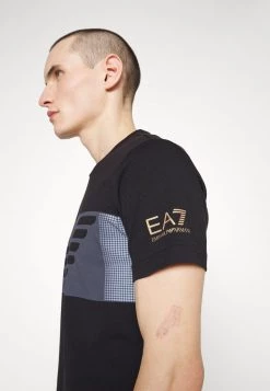 EA7 Emporio Armani Homme T Shirt Imprimé Black -EA7 Emporio Armani Soldes Magasin e8a569715d944e9095501fb406e97487