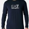 EA7 Emporio Armani Homme T Shirt à Manches Longues Blue