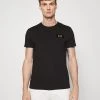 EA7 Emporio Armani Homme T Shirt Basique Black/gold Coloured
