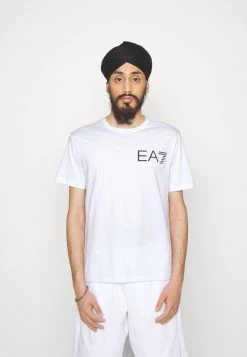 EA7 Emporio Armani T Shirt Imprimé White Homme
