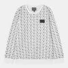 EA7 Emporio Armani MONOGRAM UNISEX Sweatshirt Fancy White