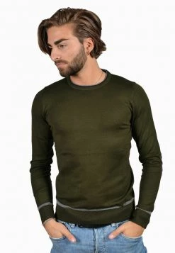 EA7 Emporio Armani T Shirt à Manches Longues Verde Homme