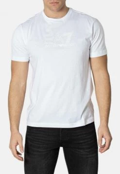 EA7 Emporio Armani T Shirt Imprimé White Homme